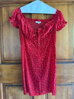 Red flower dress!
